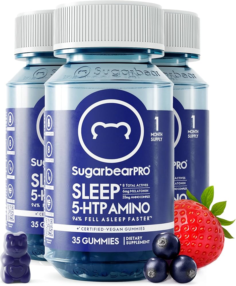 【SugarlabVitaDailyAmpouleMask】30枚 ×5点 Amazon.com: Sugarbear Sleep Gummy 3 Month Supply, Extra